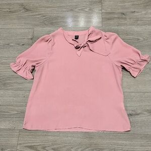 Shein Women's Blush Pink Blouse Size Small Lightweight Drape Sleeve Top